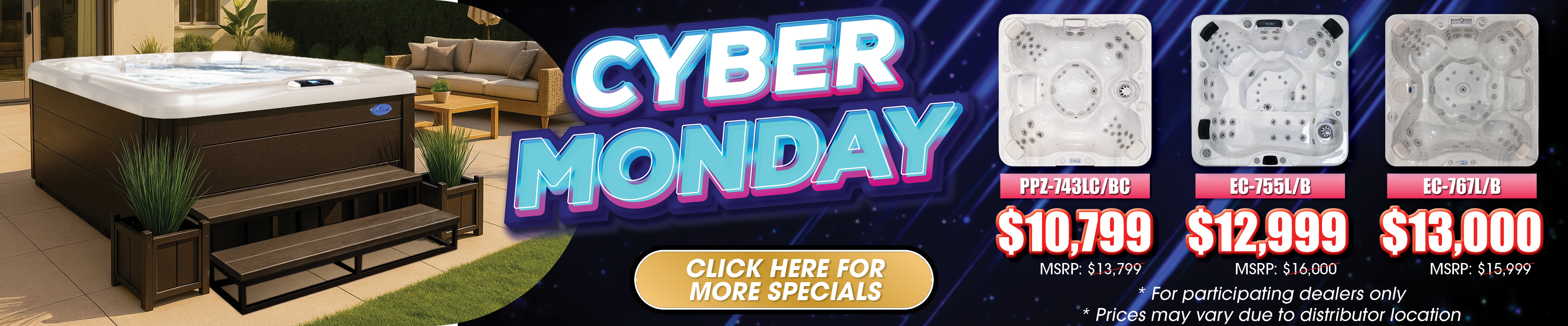 Calspas hot tub being used in a family setting - Conway