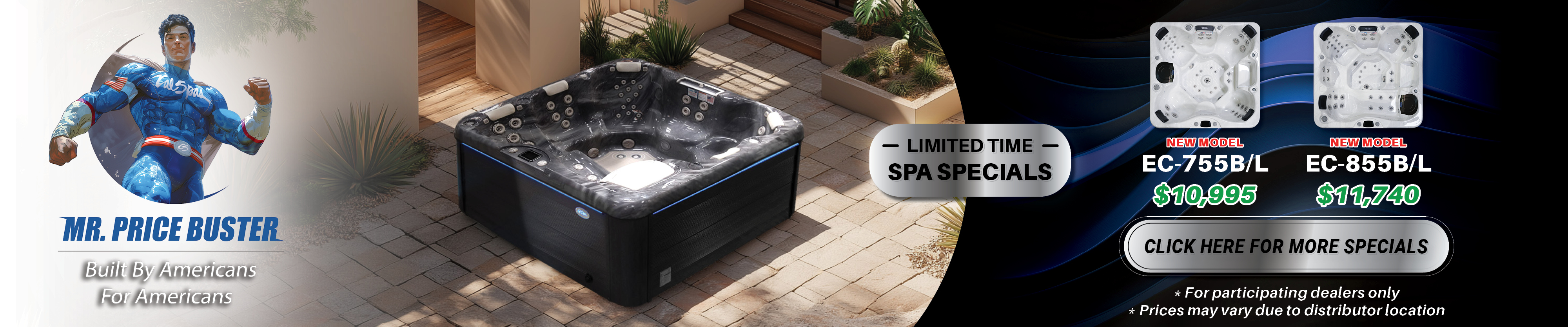 Calspas hot tub being used in a family setting - Conway