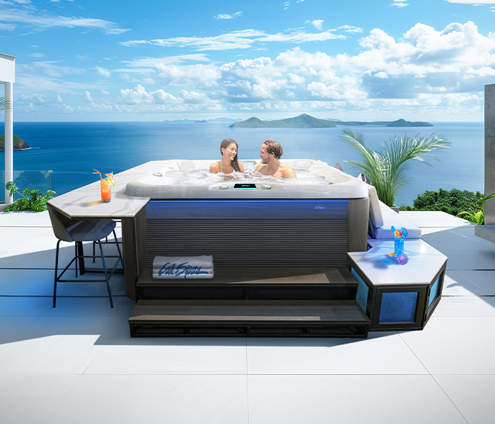 Calspas hot tub being used in a family setting - Conway
